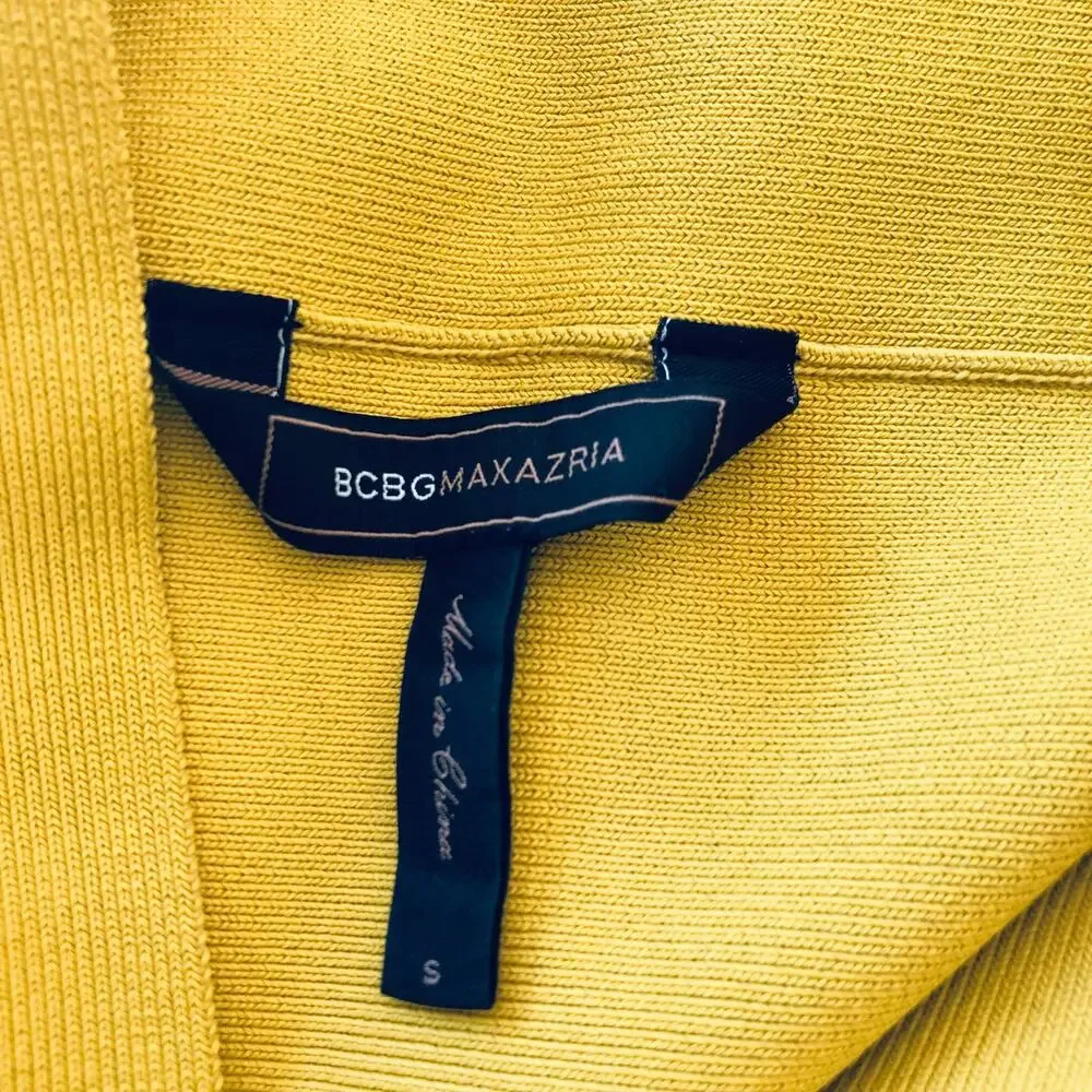 BCBGMaxazria Yellow Mustard Citron Alexa Skirt Bandage Bodycon Women's Size S